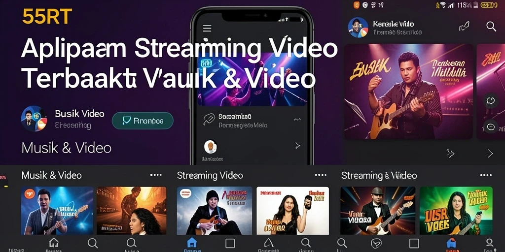 Tampilan antarmuka 55RT yang menarik dan fungsional untuk Streaming Video.