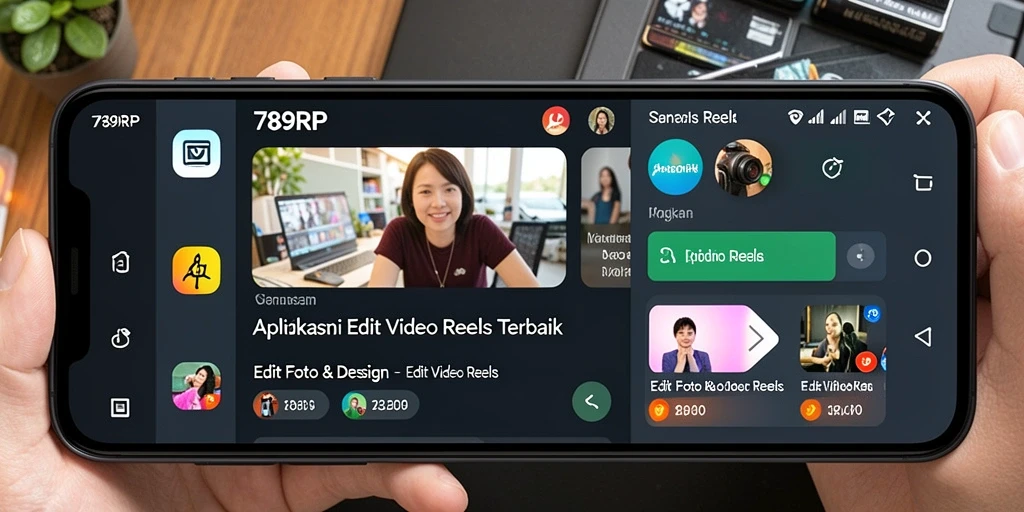 Tampilan antarmuka user-friendly dari 789RP untuk edit video reels.