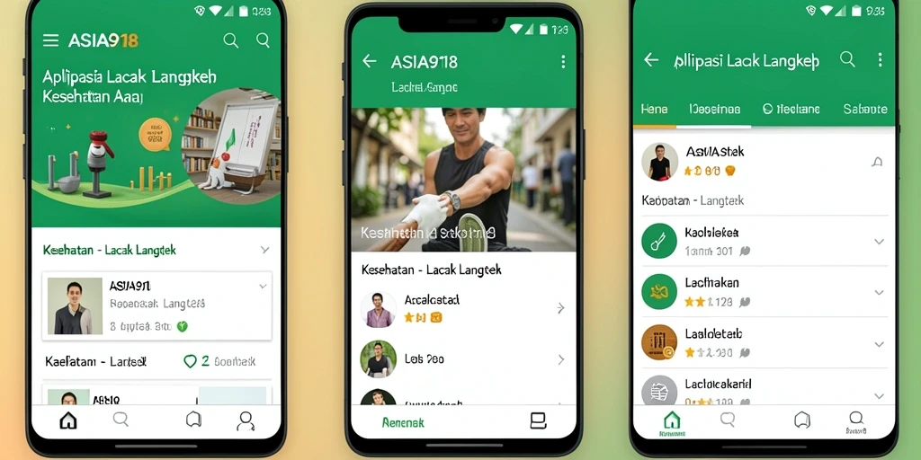 Tampilan antarmuka ASIA918 dengan fitur lacak langkah yang intuitif.