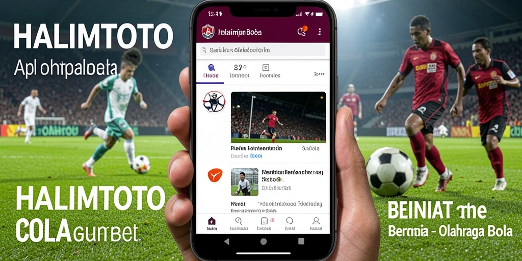 Antarmuka pengguna HALIMTOTO menampilkan informasi olahraga bola secara jelas.