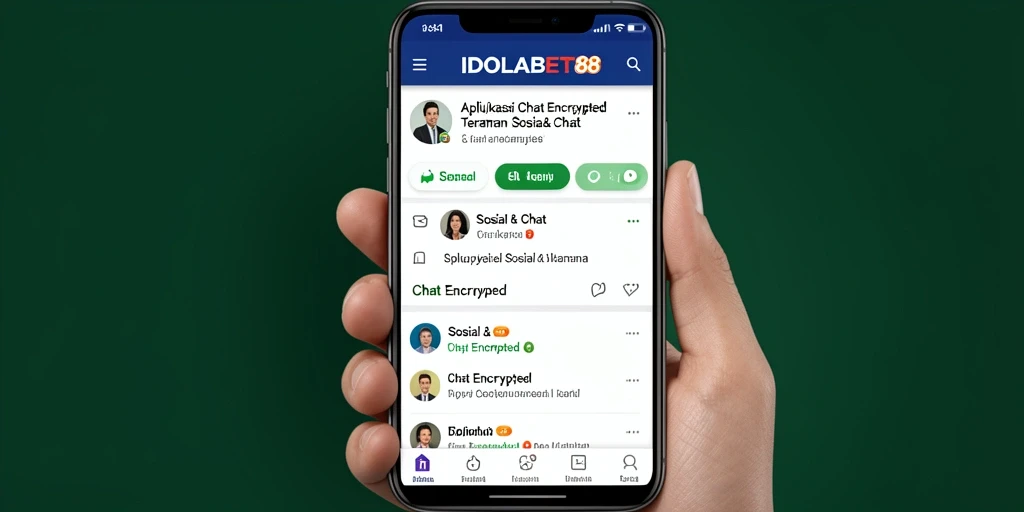 Antarmuka aplikasi IDOLABET88 dengan fitur komunikasi terenkripsi.