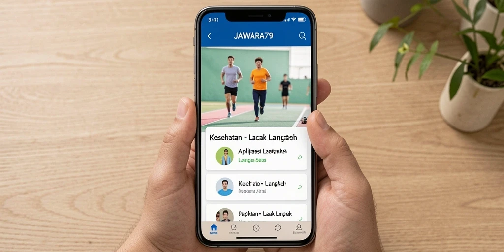 Antarmuka JAWARA79 menampilkan fitur Lacak Langkah yang mudah digunakan.