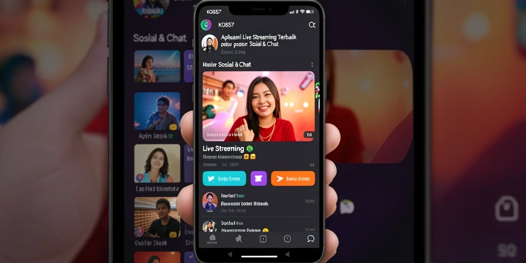 Antarmuka KO857 yang menarik dan mudah digunakan saat Live Streaming.
