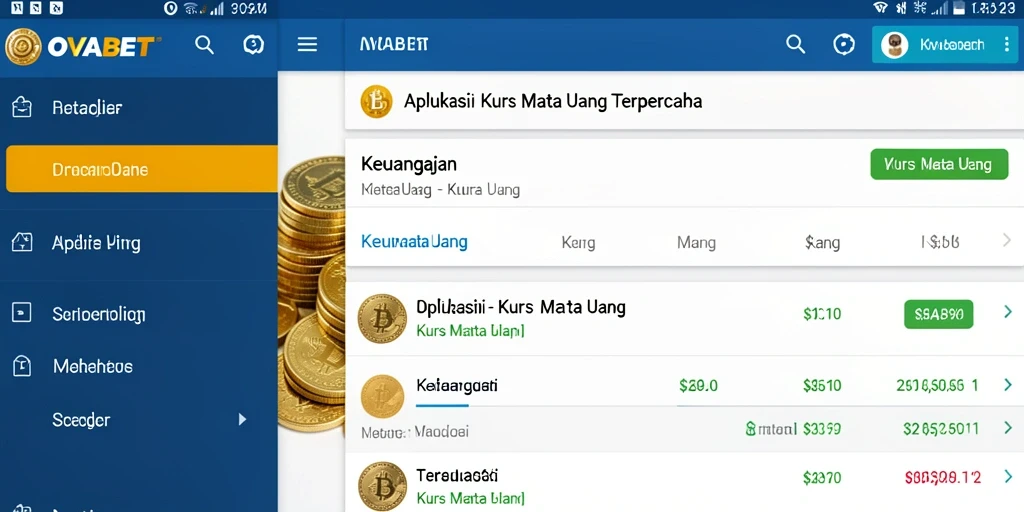 Antarmuka OVABET menampilkan informasi kurs mata uang secara jelas dan terperinci.