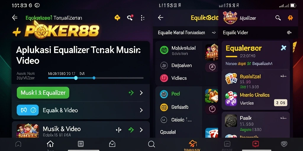 Antarmuka POKER88 menampilkan fungsi Equalizer yang intuitif dan mudah digunakan.