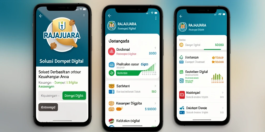 Tampilan antarmuka utama aplikasi RAJAJUARA yang intuitif dan mudah digunakan.