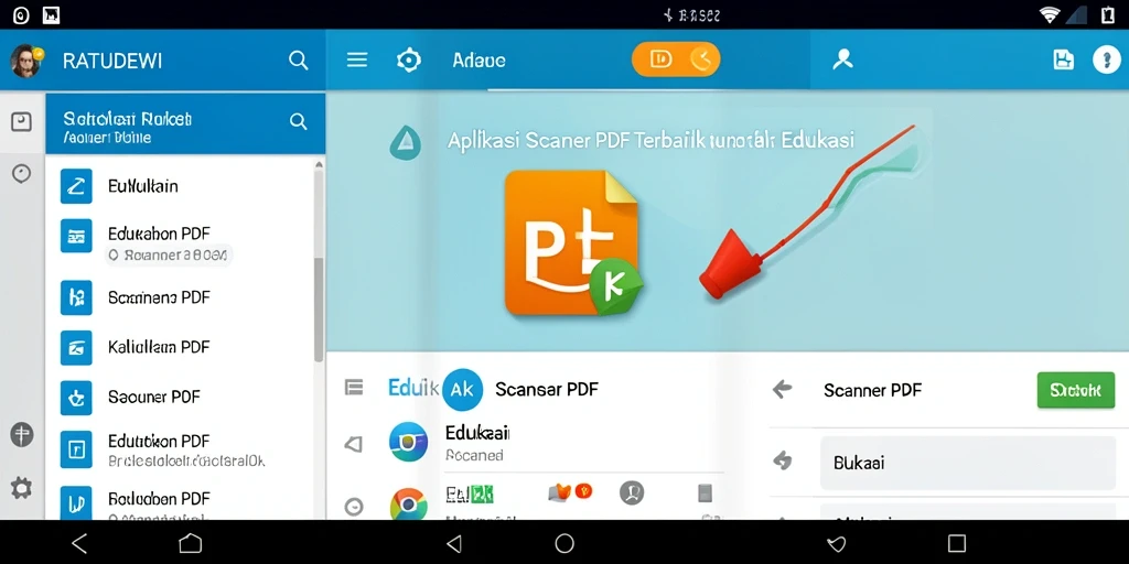 Tampilan antarmuka pengguna aplikasi Scanner PDF RATUDEWI yang intuitif.