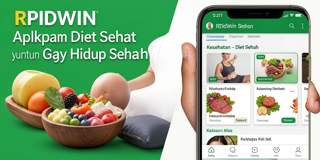 Tampilan antarmuka RPIDWIN yang memudahkan pengguna dalam diet sehat.